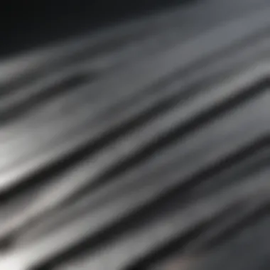 Polished Silver Strips A close-up view of polished silver strips showcasing their shine and texture.