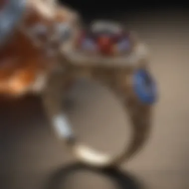 A close-up of different ring materials showcasing their unique properties