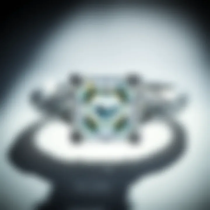 Close-up of a solitaire setting enhancing the diamond's beauty.