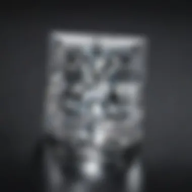Sparkling Brilliance of a One Carat Princess Cut Showcasing the sparkle and light reflection of a one carat princess cut diamond
