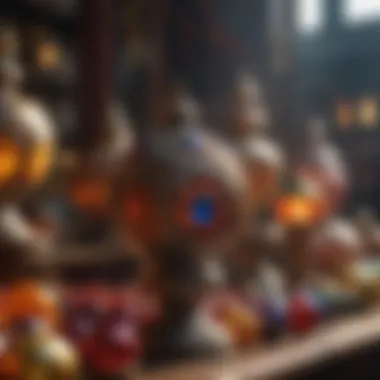 The Pulse of the Ornamental Market A vibrant market scene for ornamental pieces