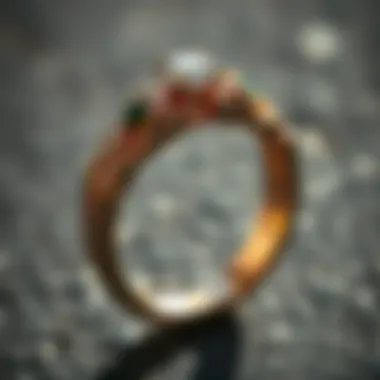 Artistic representation of wedding ring symbolism