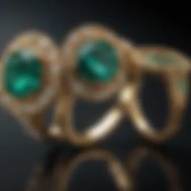 Symbolic representation of love and fidelity with emerald stones