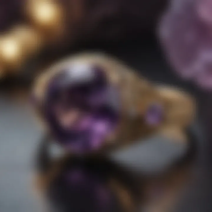 Historical significance of amethyst in ancient jewelry settings.