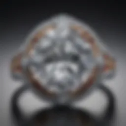 A gleaming diamond ring with intricate craftsmanship