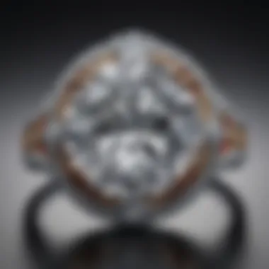 A gleaming diamond ring with intricate craftsmanship