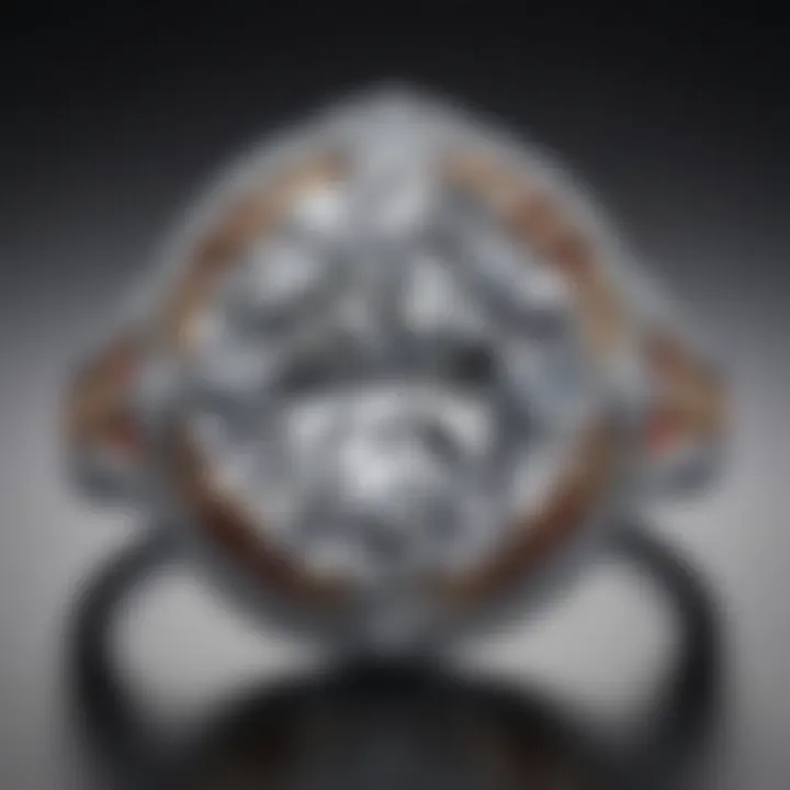 A gleaming diamond ring with intricate craftsmanship