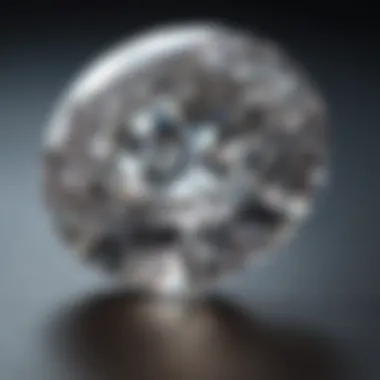 Close-up of a brilliant cut diamond showcasing its clarity and sparkle