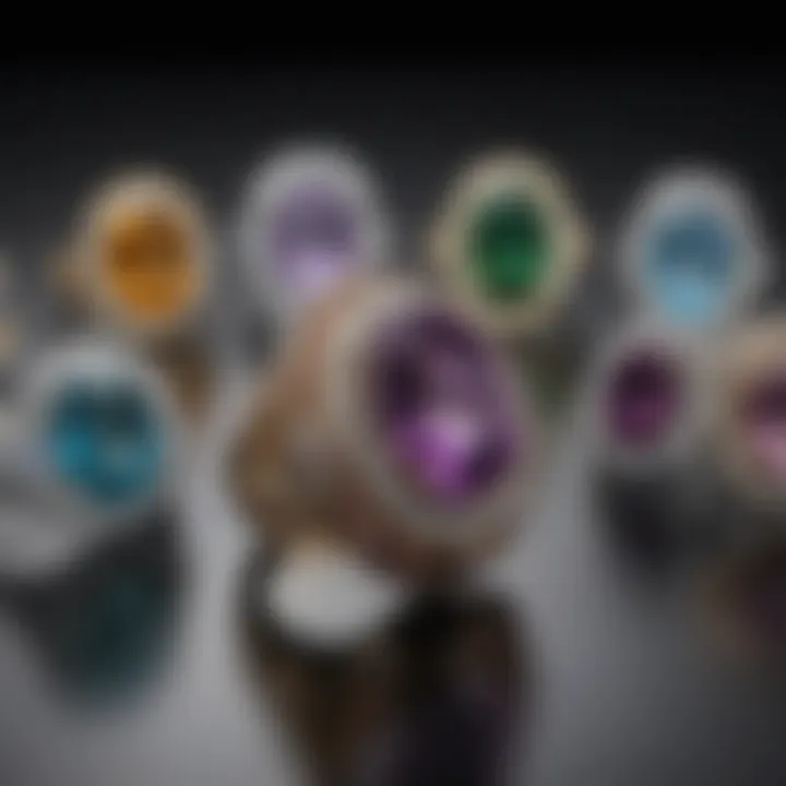 A beautifully displayed collection of bespoke rings