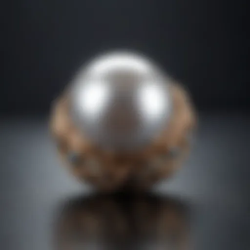 A lustrous pearl showcasing its unique sheen and texture.