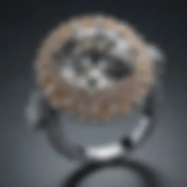 Unique Sparkle of Halo Engagement Ring Close-up of a halo engagement ring highlighting its unique sparkle