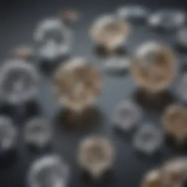 Comparative Analysis of Diamond Cuts Comparison of different diamond cuts emphasizing the brilliance of the brilliant cut