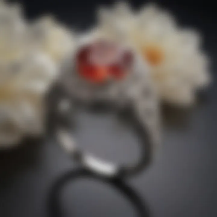 A stunning vintage engagement ring showcasing intricate filigree