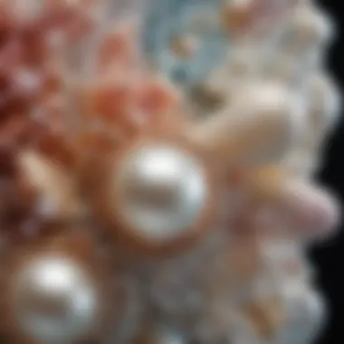 Biological Mechanisms of Pearl Formation An illustration depicting the biological mechanisms of pearl formation in freshwater mollusks.