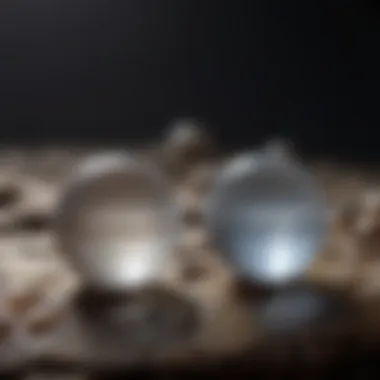 A visual representation of the differences between freshwater and saltwater pearls.