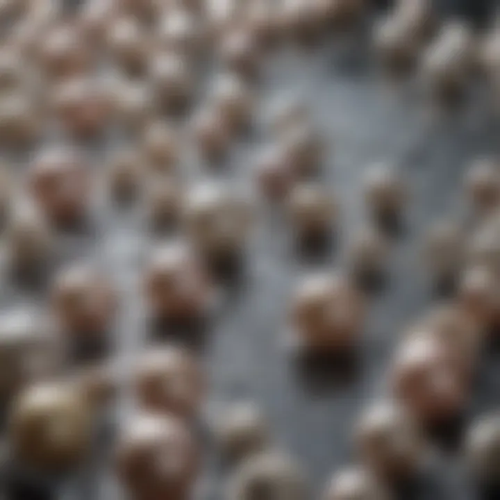 An image showcasing the various stages of freshwater pearl cultivation from inception to harvest.