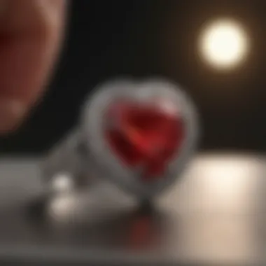 Artisan Craftsmanship of Heart-Shaped Ring Artisan crafting a heart-shaped wedding ring with precision