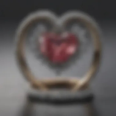 Cultural Inspiration in Heart-Shaped Wedding Rings Culturally inspired heart-shaped wedding rings displayed elegantly