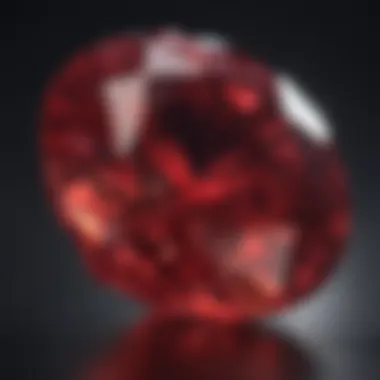 Ruby Gem Close-Up Close-up of a ruby gem showcasing its color intensity and clarity.