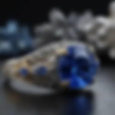 Vivid Blue Sapphire Close-up view of a sapphire showcasing its vivid blue hue