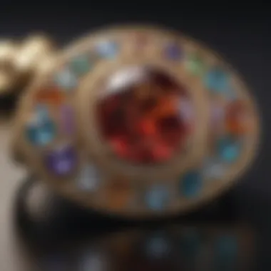 An elegant display of gemstones in a jewelry context, illustrating their cultural significance.