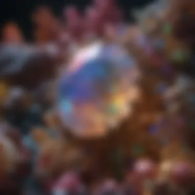 Radiant Opal Color Play Close-up of a radiant opal showcasing its unique color play
