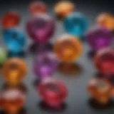 Close-up view of the October birthstone showcasing its unique color variations and clarity.