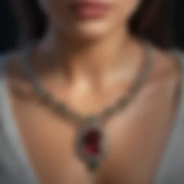 Elegant Tourmaline Necklace An elegant necklace featuring a striking tourmaline gemstone