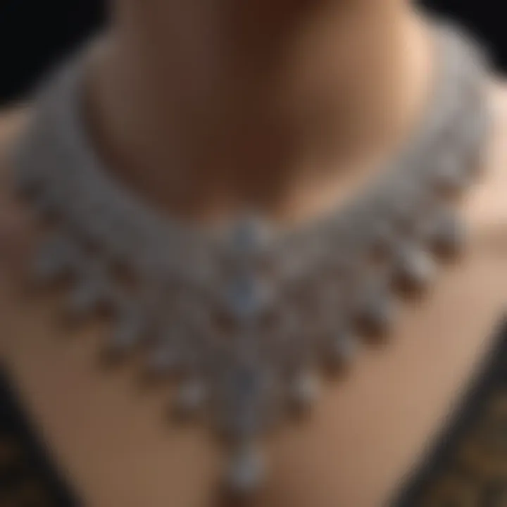 A historical diamond necklace worn by royalty