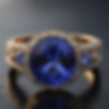 Stunning tanzanite gemstone set in a luxurious band