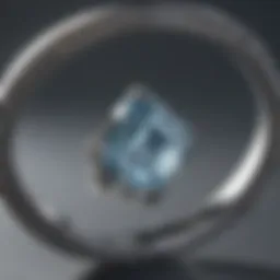 Close-up of a diamond ring with toothpaste applied