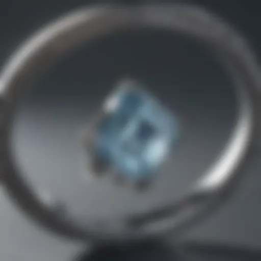 Close-up of a diamond ring with toothpaste applied