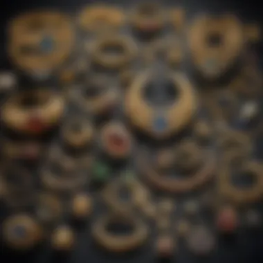The Beauty and Diversity of Old Gold Jewelry A variety of old gold jewelry pieces on display