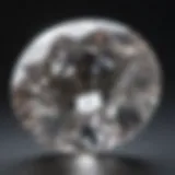 A close-up view of a lab-created diamond showcasing its brilliance