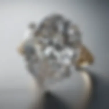 A close-up of a pear shaped diamond emphasizing its brilliance and cut