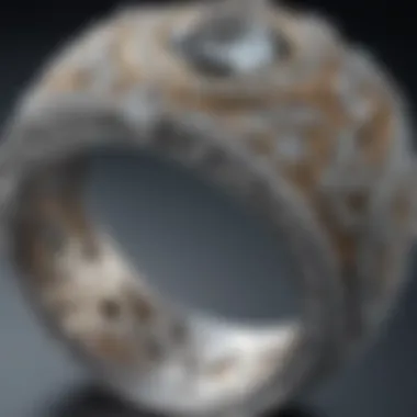 Close-up view of the intricate design of the Infinity Diamond Ring