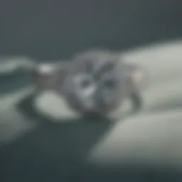 Elegant Tiffany promise ring displayed on a velvet cushion