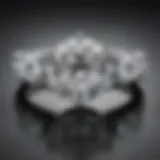 An elegant Tiffany six-prong diamond ring featured in a stunning display