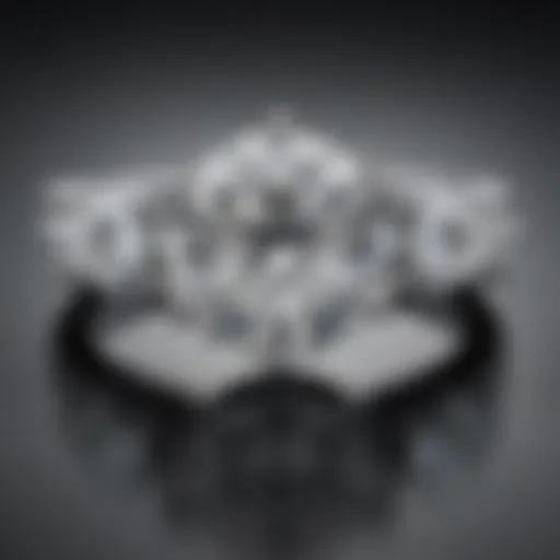 An elegant Tiffany six-prong diamond ring featured in a stunning display