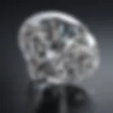 Close-up view of a lab grown diamond showcasing its brilliance and clarity.