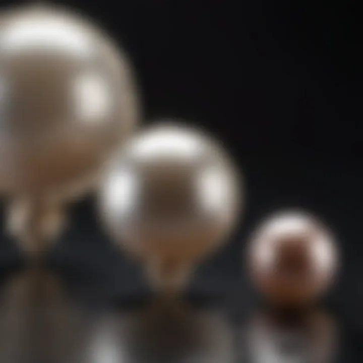 Comparison chart of pearl types and their average sizes