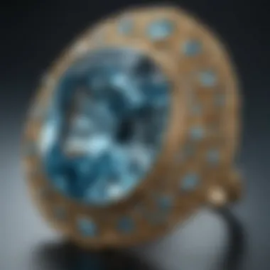 Artistic representation of aquamarine's historical significance in ancient cultures