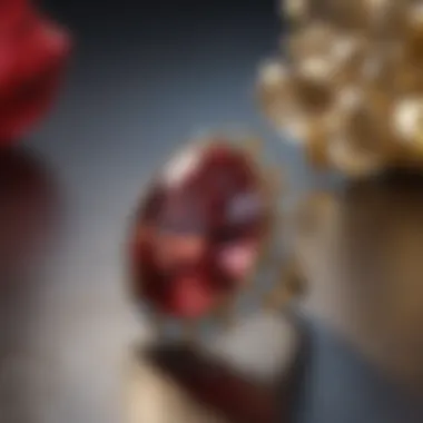 Serenity of December Birthstone A serene setting featuring the December birthstone in natural light.