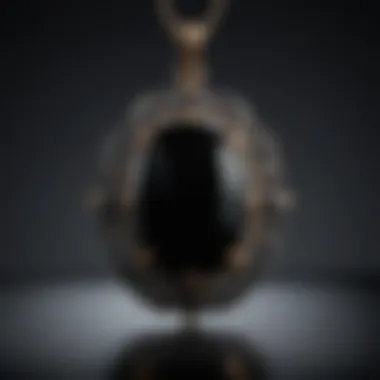 Elegant black onyx pendant necklace