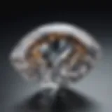 Marquise diamond with dimensions highlighted