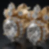 Close-up of a stunning one carat diamond earring