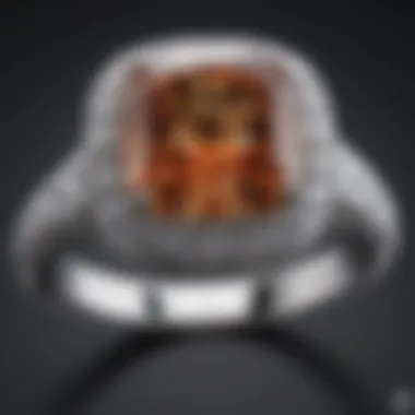 Elegant cushion cut diamond ring showcasing brilliant facets