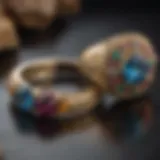 Elegant dad ring featuring birthstones