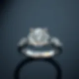 An elegant diamond ring showcasing its brilliance and design