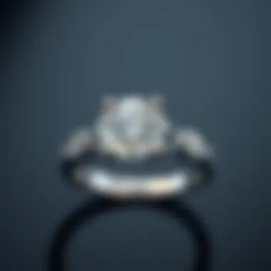 An elegant diamond ring showcasing its brilliance and design